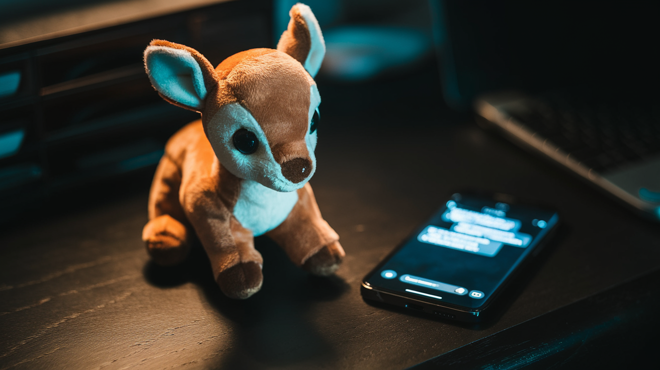 AI Deer Plushie Texts Owner Unprompted Mitski CIA Conspiracy Theory